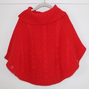 Carter's Bright Red Knit Poncho